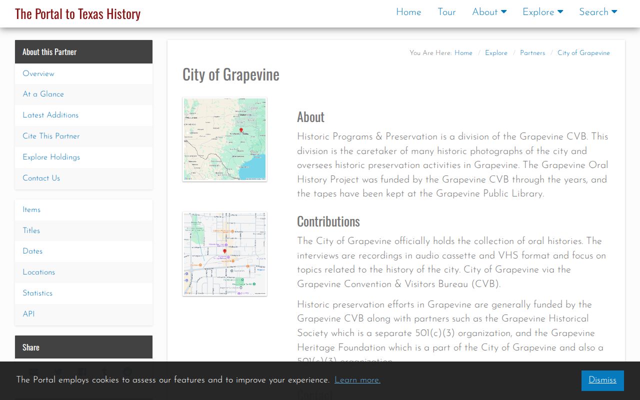 Grapevine directory companion on Portal to Texas History