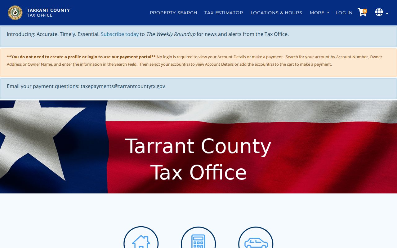 Grapevine past-address research through Tarrant County tax search